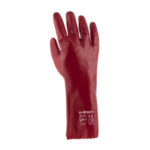 RED PVC MEDIUM WEIGHT ELBOW GLOVES 