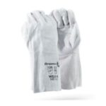 6″ CHROME LEATHER DBL PALM GLOVES